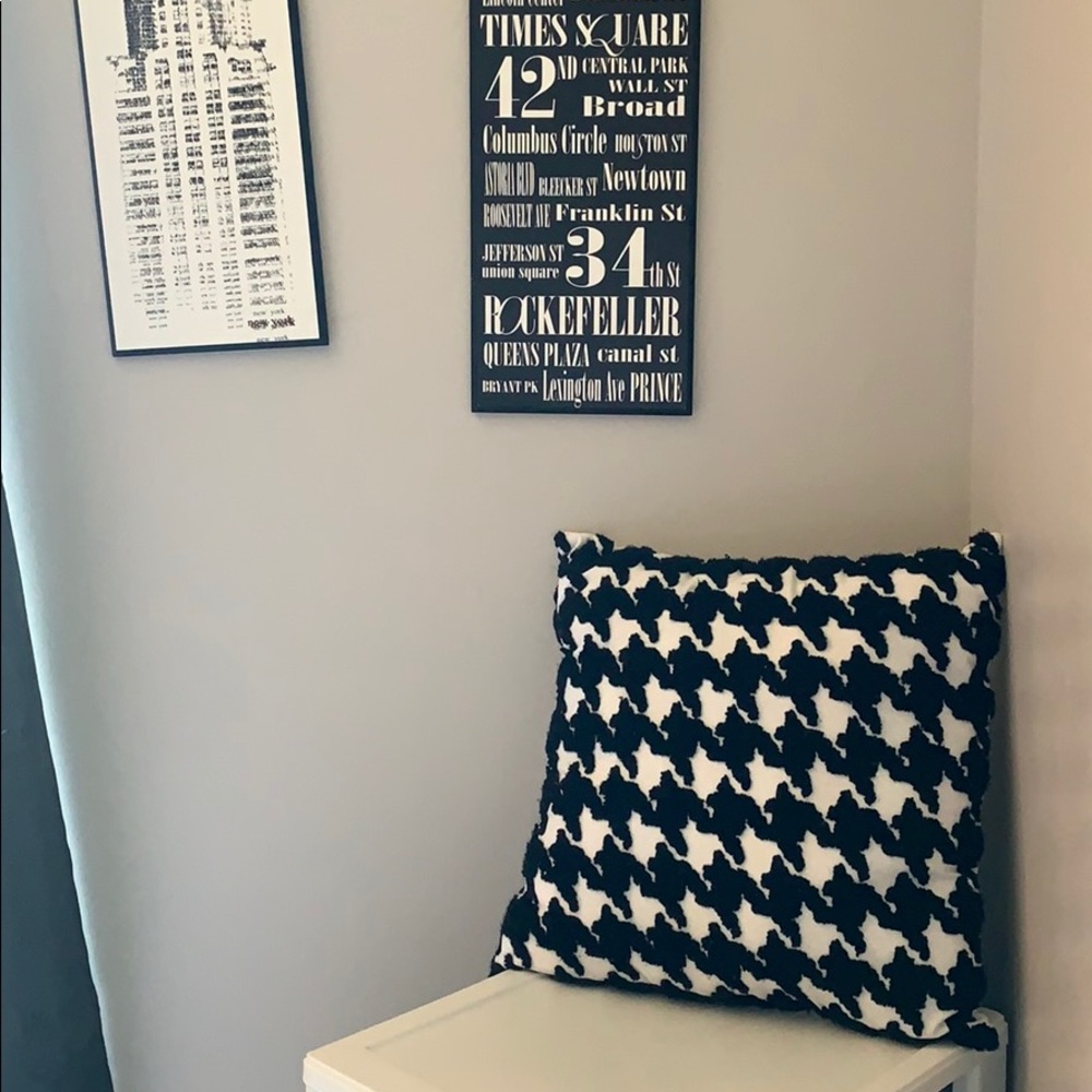 Houndstooth throw pillow